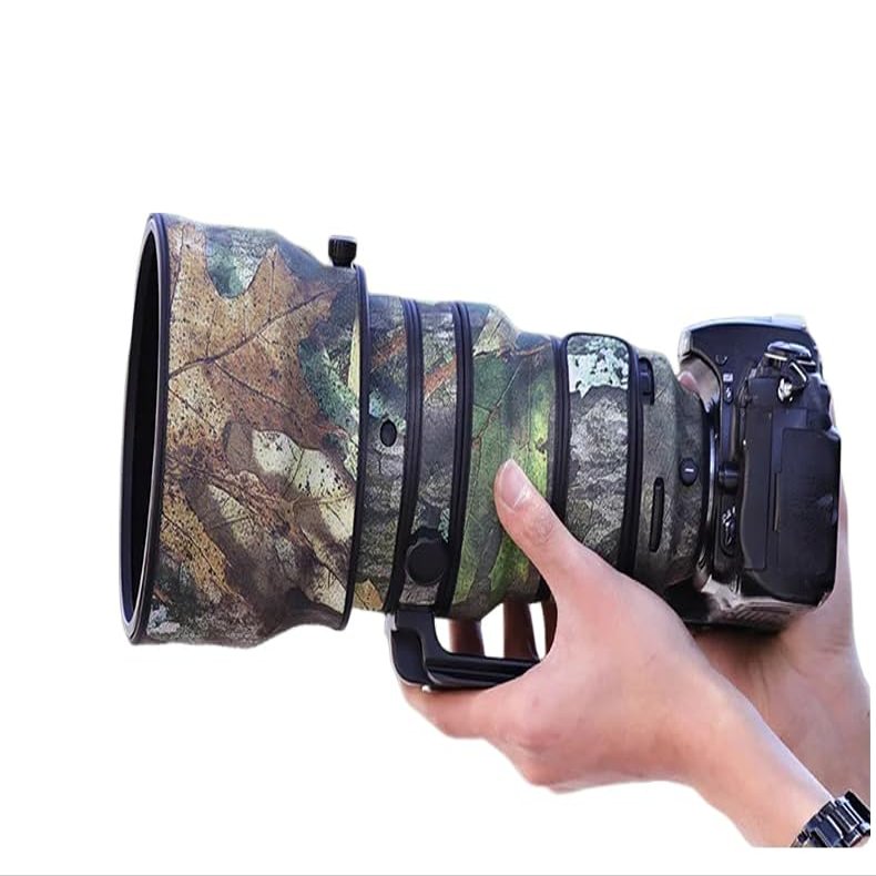 CHASING BIRDS Lens Camouflage Waterproof Coat for Nikon AF-S 200mm f/2G ED VR II Rainproof Lens Protective Cover (Green Leaf Camouflage, with 2.0X TC (TC-20E II))