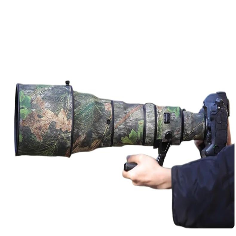 CHASING BIRDS Lens Camouflage Waterproof Coat for Nikon AF-S 800mm F5.6 E FL ED VR Rainproof Lens Protective Cover (Green Leaf Camouflage, with 2.0X TC (TC-20E II))