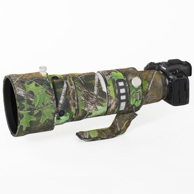 CHASING BIRDS Lens Camouflage Waterproof Coat for Canon RF 100-300mm F2.8 L is USM Rainproof Lens Protective Cover Version IV (Green Leaf Camouflage, with Extender RF 2X)