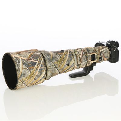 CHASING BIRDS Lens Camouflage Waterproof Coat for Nikon Z 800mm f/6.3 VR S Rainproof Lens Protective Cover Version IV (Reed Camouflage, with 1.4X and 2.0X TC)