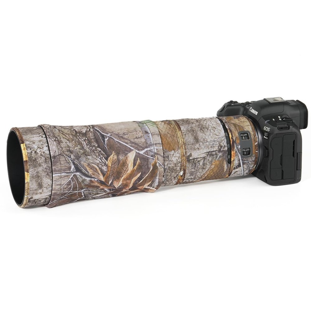 CHASING BIRDS Lens Camouflage Waterproof Coat for Canon RF 100-400mm F5.6-8 is USM Rainproof Lens Protective Cover Version IV (Forest Camouflage, with Extender RF 1.4X)