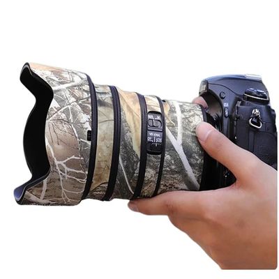 CHASING BIRDS Lens Camouflage Waterproof Coat for Nikon AF-S 24-70mm F2.8 E ED VR Rainproof Lens Protective Cover (Yellow Tree Camouflage, with 1.7X TC (TC-17E II))