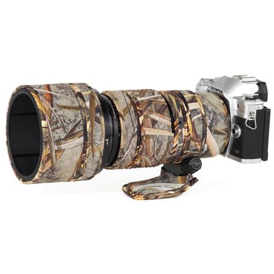 CHASING BIRDS Lens Camouflage Waterproof Coat for Olympus 40-150mm F2.8 PRO Rainproof Lens Protective Cover Version IV (Reed Camouflage, with 1.4X and 2.0X TC)