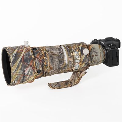 CHASING BIRDS Lens Camouflage Waterproof Coat for Canon RF 100-300mm F2.8 L is USM Rainproof Lens Protective Cover Version IV (Reed Camouflage, with Extender RF 1.4X)