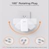 Surge Protector Outlet Extender- with Rotating Plug,6 AC Multi Plug Wall Outlet,4-Sided Outlet Splitter,900J Wall Outlet Adapter for Bathroom,Home,Travel,Dorm Room Essentials view 2