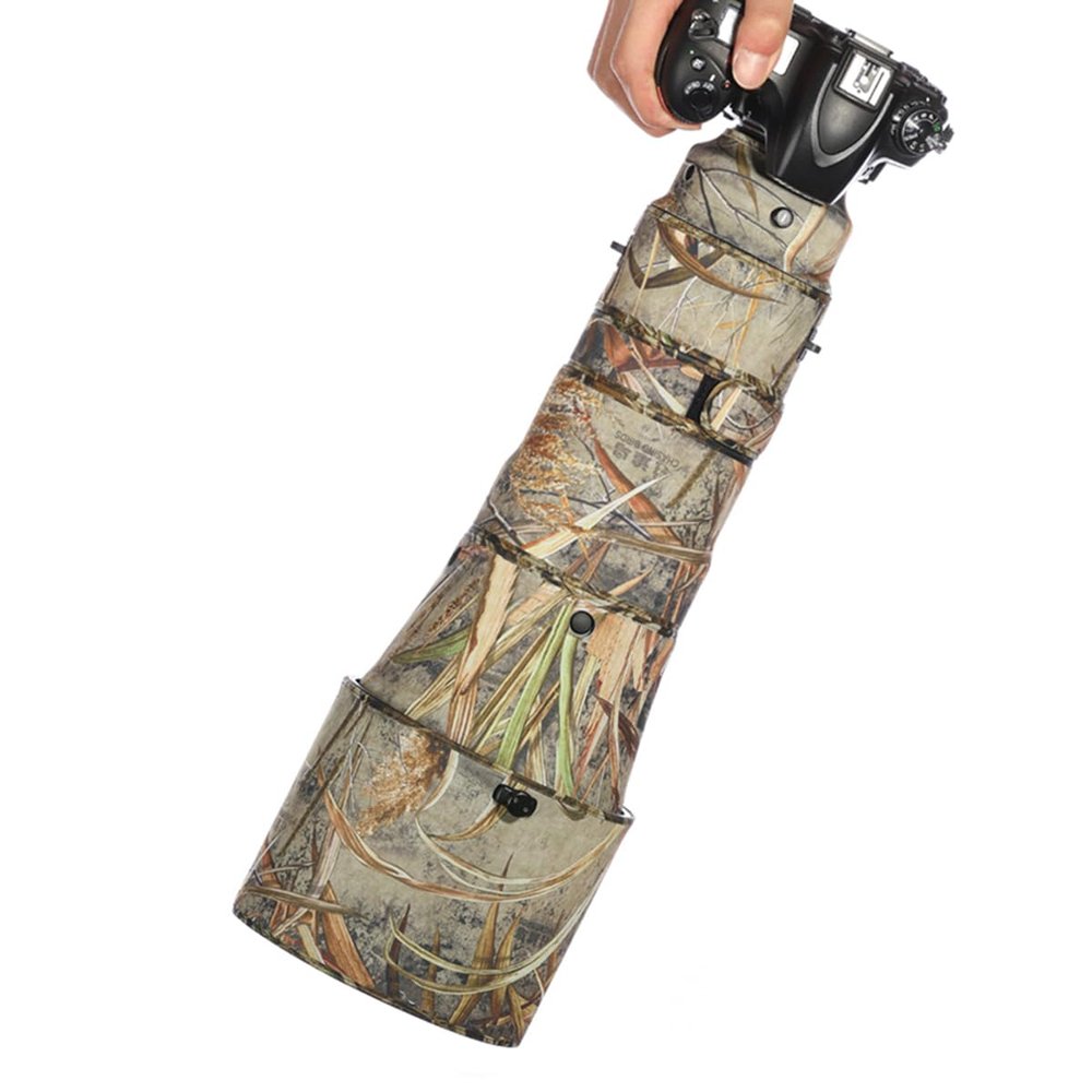 CHASING BIRDS Lens Camouflage Waterproof Coat for Nikon AF-S 400mm F2.8 E FL ED VR Rainproof Lens Protective Cover Version IV (Reed Camouflage, with 2.0X TC (TC-20E II))