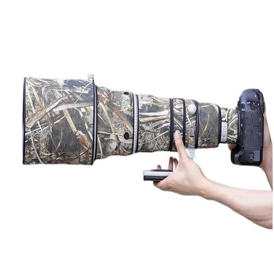 CHASING BIRDS Lens Camouflage Waterproof Coat for Canon EF 600mm F4 L is II USM Rainproof Lens Protective Cover (Reed Camouflage, with Extender EF 1.4X II)