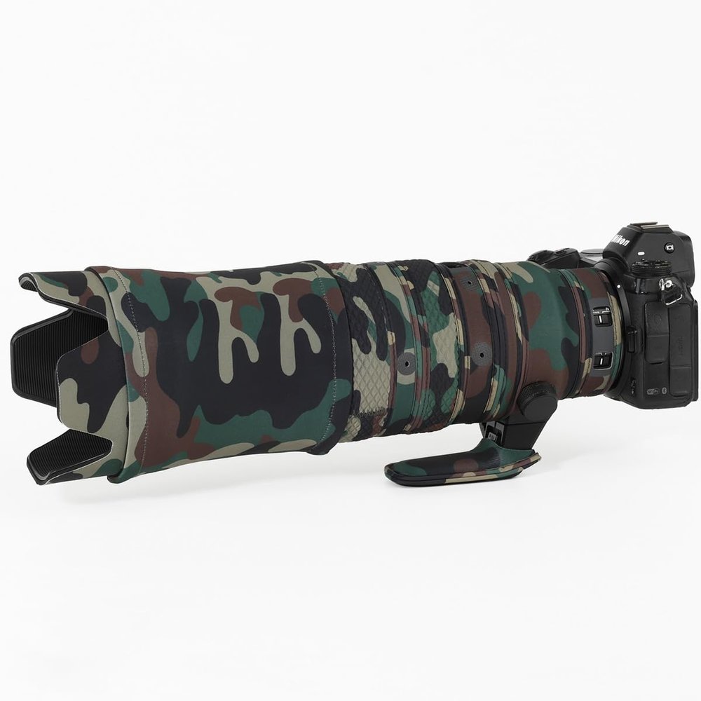 CHASING BIRDS Lens Camouflage Waterproof Coat for Nikon Z 100-400mm f/4.5-5.6 VR S Rainproof Lens Protective Cover Version IV (Military Green Camouflage, with 1.4X TC)