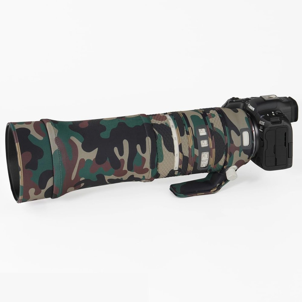 CHASING BIRDS Lens Camouflage Waterproof Coat for Canon EF 100-400mm F4.5-5.6 L is II USM Rainproof Lens Protective Cover Version IV (Military Green Camouflage, with Extender EF 1.4X II)