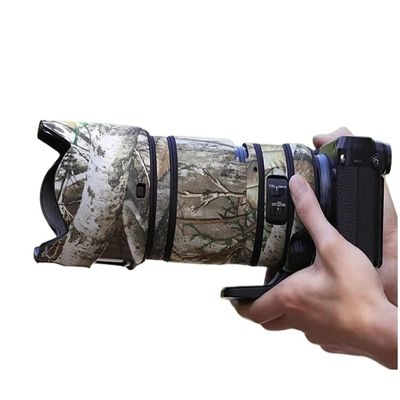 CHASING BIRDS Lens Camouflage Waterproof Coat for FUJIFILM GF 100-200mm F5.6 R LM OIS WR Rainproof Lens Protective Cover (Yellow Tree Camouflage, with 2.0X TC)