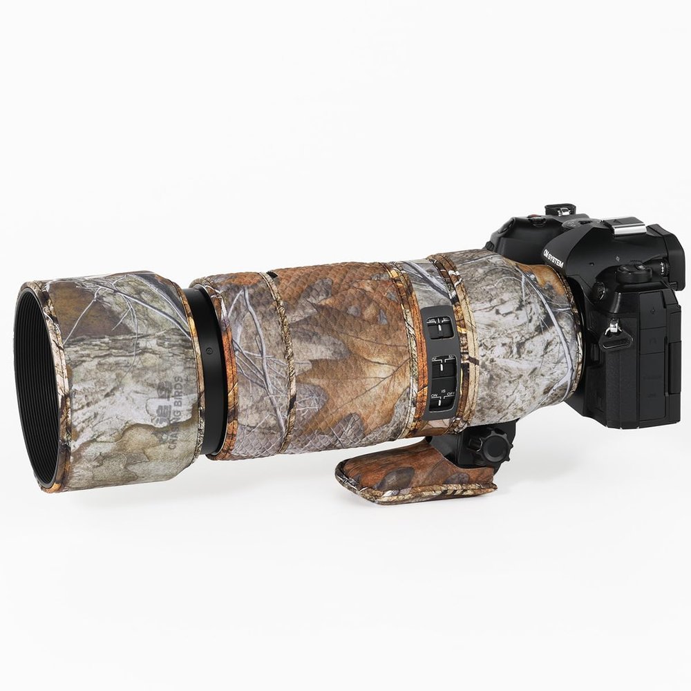CHASING BIRDS Lens Camouflage Waterproof Coat for Olympus 100-400mm F5.0-6.3 is ED MSC Rainproof Lens Protective Cover Version IV (Forest Camouflage, with 2.0X TC (MC-20))