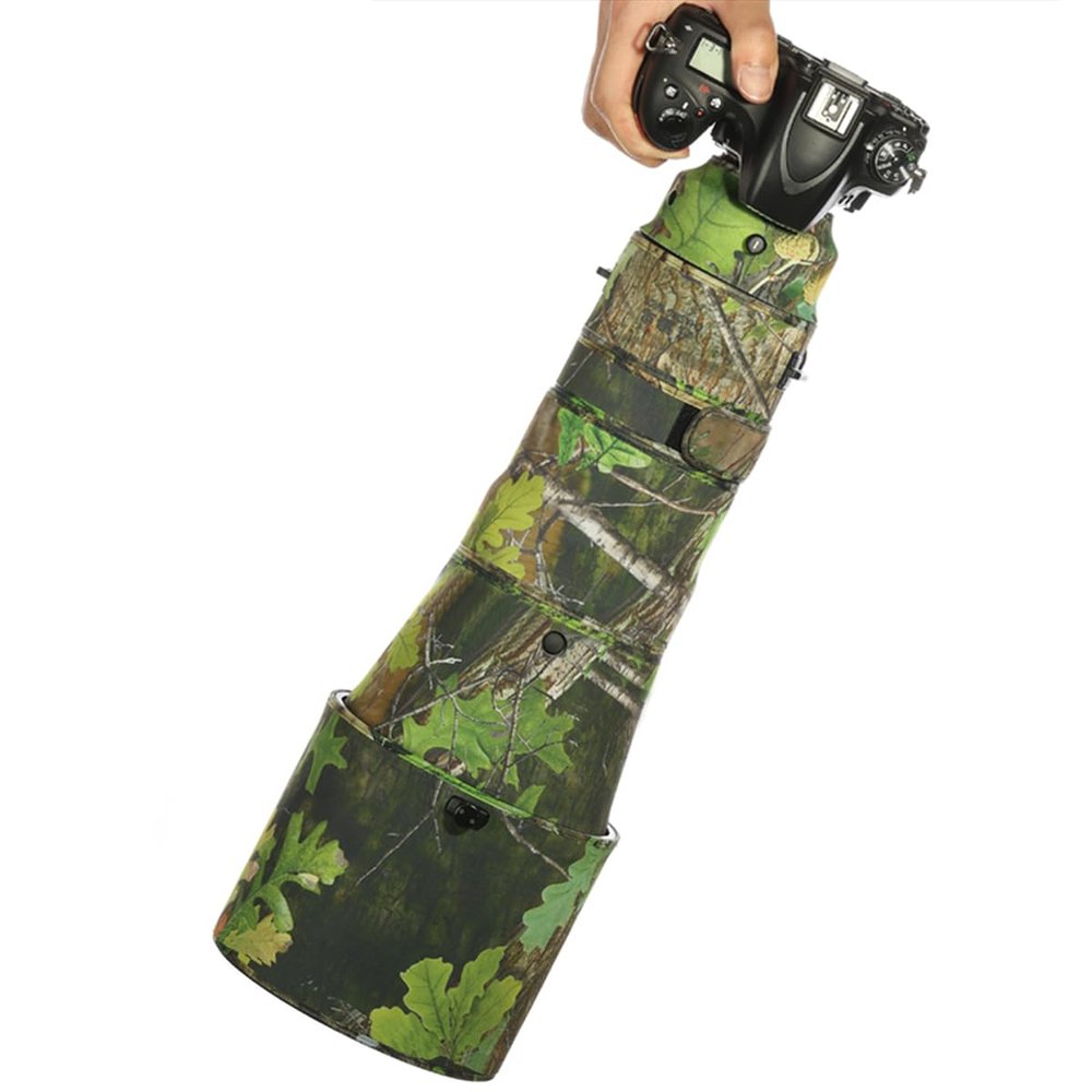 CHASING BIRDS Lens Camouflage Waterproof Coat for Nikon AF-S 400mm F2.8 E FL ED VR Rainproof Lens Protective Cover Version IV (Green Leaf Camouflage)