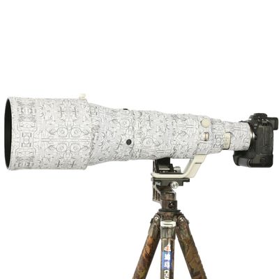 CHASING BIRDS Lens Camouflage Waterproof Coat for Nikon Z 800mm f/6.3 VR S Rainproof Lens Protective Cover Version IV (Electric White, with 1.4X and 2.0X TC)