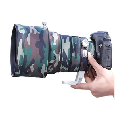 CHASING BIRDS Lens Camouflage Waterproof Coat for Canon EF 200mm F2 L is USM Rainproof Lens Protective Cover (Military Green Camouflage, with Extender EF 1.4X III)
