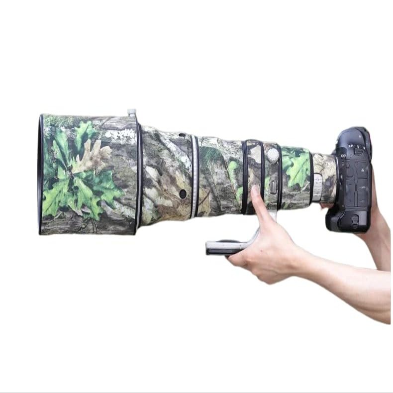 CHASING BIRDS Lens Camouflage Waterproof Coat for Canon EF 600mm F4 L is II USM Rainproof Lens Protective Cover (Green Leaf Camouflage, with Extender EF 1.4X III)