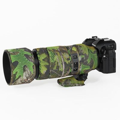 CHASING BIRDS Lens Camouflage Waterproof Coat for Olympus 100-400mm F5.0-6.3 is ED MSC Rainproof Lens Protective Cover Version IV (Green Leaf Camouflage, with 2.0X TC (MC-20))