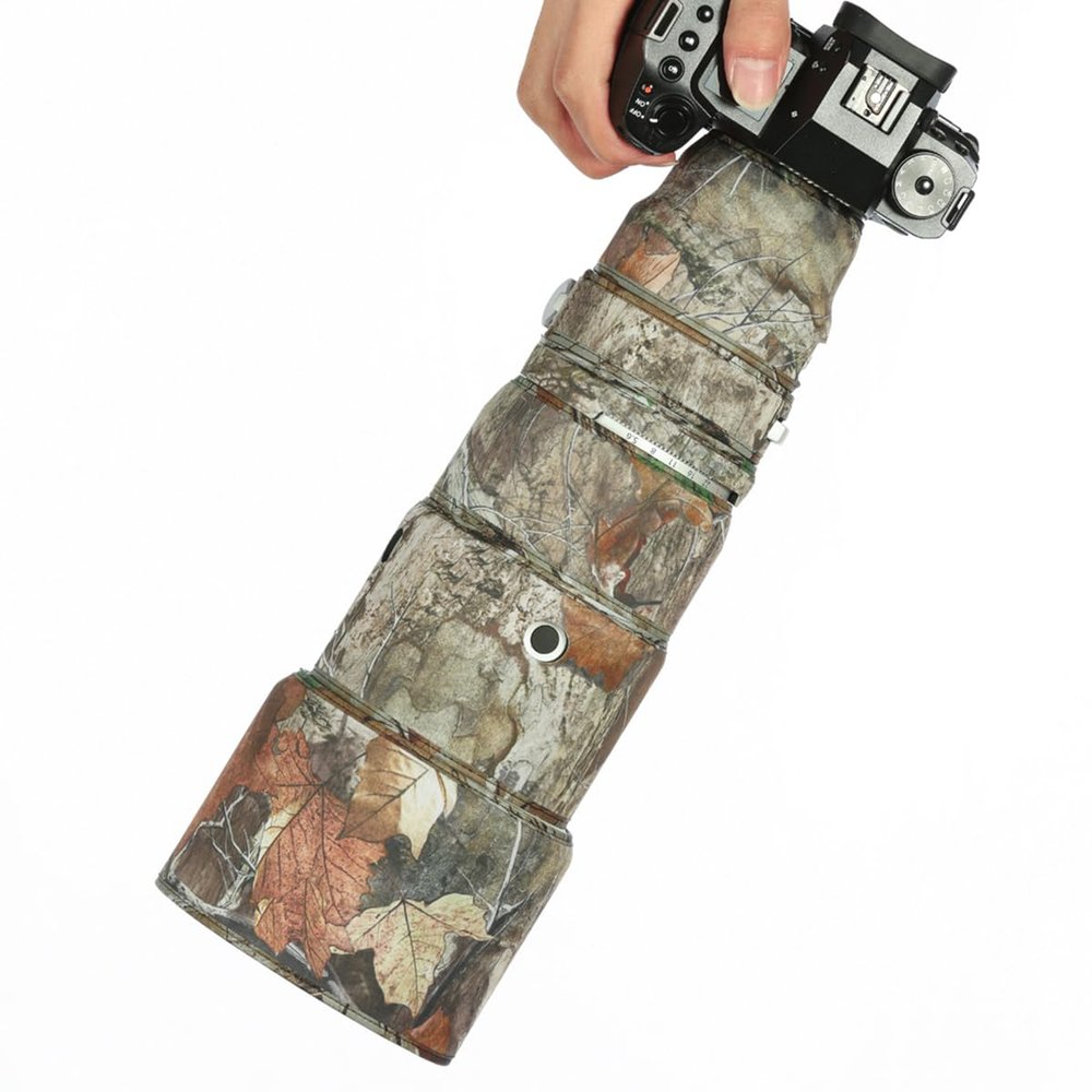 CHASING BIRDS Lens Camouflage Waterproof Coat for FUJIFILM XF 200mm F2 R LM OIS WR Rainproof Lens Protective Cover Version III (Forest, with 1.4X and 2.0X TC)