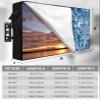FALABON88 Outdoor TV Cover 55 Inch, Weatherproof Waterproof Ocean Beach Coral Outside TV Covers with Zipper Flap, Navy Blue 600D TV Enclosure Protector for Outside Flat Screen TV view 2