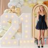 Bugame Light Up Numbers 4FT, Number 21 Light Up Sign Marquee Numbers 4 Feet Tall, Large 21 Marquee Number for 21st Birthday Party Decorations Mosaic Nmero view 1