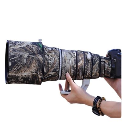 CHASING BIRDS Lens Camouflage Waterproof Coat for Canon EF 500mm F4 L is II USM Rainproof Lens Protective Cover (Reed Camouflage, with Extender EF 2.0X II)