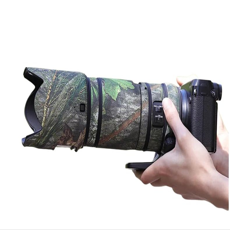 CHASING BIRDS Lens Camouflage Waterproof Coat for FUJIFILM GF 100-200mm F5.6 R LM OIS WR Rainproof Lens Protective Cover (Green Leaf Camouflage)