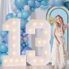 Bugame Light Up Numbers 4FT, Number 13 Light Up Sign Marquee Numbers 4 Feet Tall, Large 13 Marquee Number for 13th Birthday Party Decorations Mosaic Nmero view 1