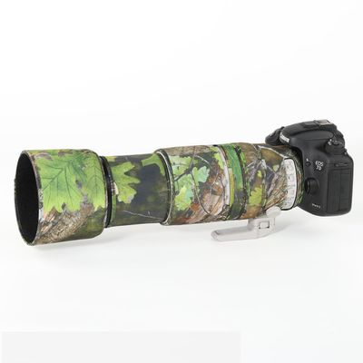 CHASING BIRDS Lens Camouflage Waterproof Coat for FUJIFILM XF 100-400mm F4.5-5.6 R LM OIS WR Rainproof Lens Protective Cover Version III (Green Leaf Camouflage, with 2.0X TC)