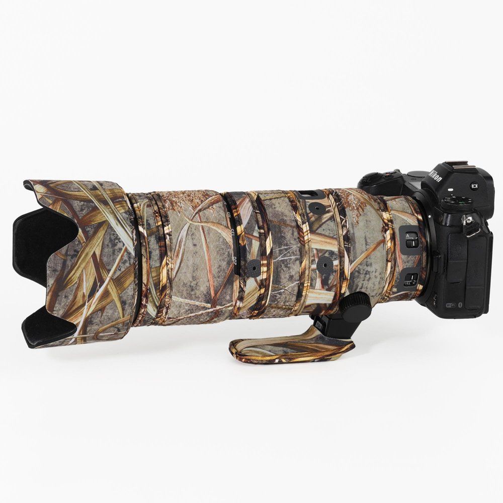 CHASING BIRDS Lens Camouflage Waterproof Coat for Nikon Z 70-200mm f/2.8 VR S Rainproof Lens Protective Cover Version IV (Reed Camouflage, with 1.4X TC)