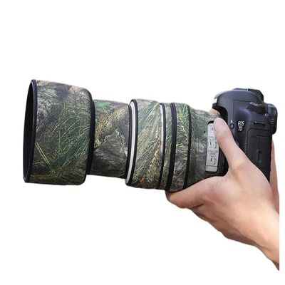 CHASING BIRDS Lens Camouflage Waterproof Coat for Canon EF 70-300mm F4-5.6 L is USM Rainproof Lens Protective Cover (Green Leaf Camouflage, with Extender EF 2.0X II)