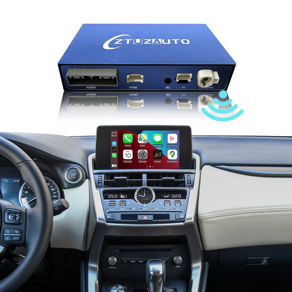ZTUZAUTO Android Auto Carplay Wireless Adapter for Lexus Big Touch Pad, Wireless Car Play Auto Retrofit Kit Compatible with Lexus RX/RC/ES/UX/NX/LC/LS 2016-2022Year