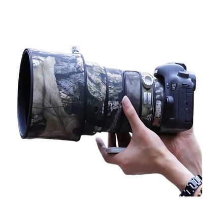 CHASING BIRDS Lens Camouflage Waterproof Coat for Canon EF 200mm F2 L is USM Rainproof Lens Protective Cover (Pine Camouflage, with Extender EF 2.0X II)