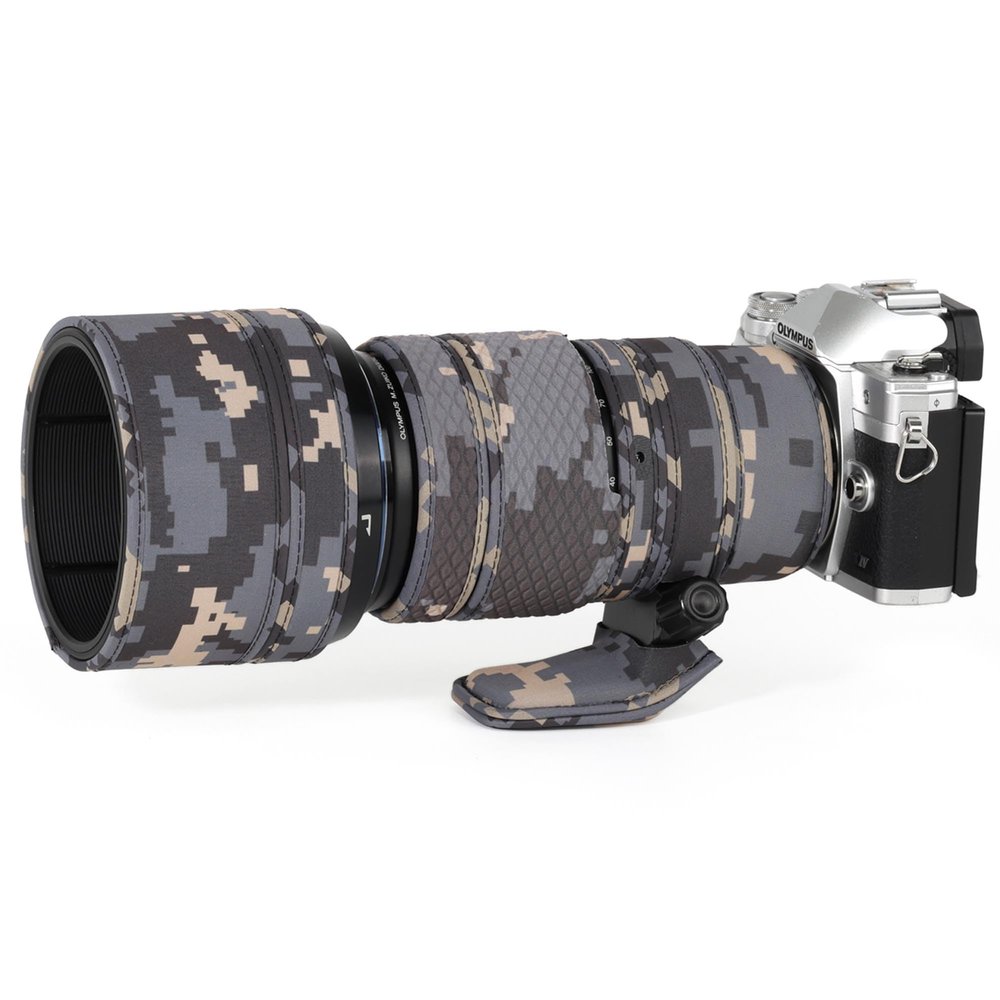 CHASING BIRDS Lens Camouflage Waterproof Coat for Olympus 40-150mm F2.8 PRO Rainproof Lens Protective Cover Version IV (Digital Camouflage, with 2.0X TC (MC-20))