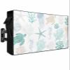 FALABON88 Outdoor TV Cover 55 Inch, Weatherproof Waterproof Coral Starfish Outside TV Covers with Zipper Flap, Summer Ocean 600D TV Enclosure Protector for Outside Flat Screen TV view 1