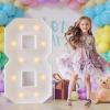 Bugame Light Up Numbers 4FT, Number 8 Light Up Sign Marquee Numbers 4 Feet Tall, Large 8 Marquee Number for 8th Birthday Party Decorations Mosaic Nmero view 1
