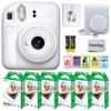 Fujifilm Instax Mini 12 Instant Camera Bundle with Fujifilm Instax Mini Instant Film Value Pack (60 Sheets) with Accessories Including Protective Case, Strap, Photo Album (Clay White) view 1