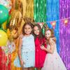 Rainbow Tinsel Backdrop Foil Fringe Curtains, 2 Pack Party Decor view 4