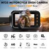 WHBONCOR Motorcycle Dash Camera, 1080P and 720P Dual Lens, 3.0 Inch Screen Night Vision, 140 Angle, Max 128GB, for Motorcycle Rider view 2