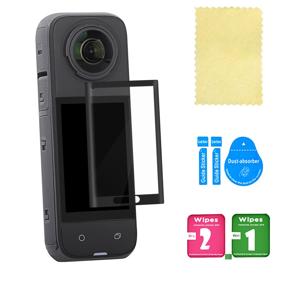 YYRCVRA Screen Protector Compatible for Insta360 X5/X4 Action Camera Accessories LCD Tempered Glass Screen Protector Film 9H Hardness Anti-Scratch Anti-Fingerprint Anti-Bubble