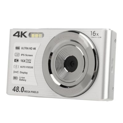 Digital Camera, 48MP 2.4 Inch 1080P 8X Zoom Selfie Anti Shake Portable Camera, with Hand Cord, for Teens Students Boys Girls Seniors