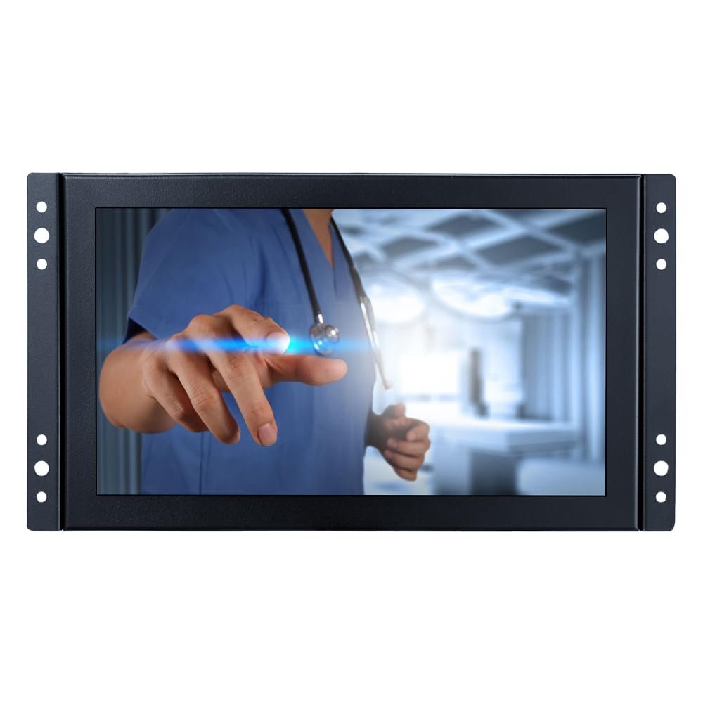 iChawk 8" inch Portable PC Monitor Display with 1280x720 Widescreen Multi-Point Capacitive Touch Screen, Anti-Interference Metal Casing Desktop Open Frame Embedded VESA 75 Wall-Mounted, K080MT-263C