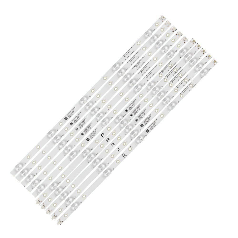 UFDIPLMY LED Backlight Strip 10 Lamp Compatible with Philips 55"" TV 55pus7304 55pus6704 55PUS7394 55PUS7504 LB-GM3030-GJ0D22555X10AN22-R-1-H L T, 1set 10pcs