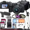 Canon EOS R8 4K Video Recording Mirrorless Camera with 24-50mm + 50 Tripod+Shoulder Bag+2 X 64GB Fast Memory + Deluxe Accessory Bundle (Renewed), Black view 1