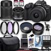 Canon EOS R10 4K Video Recording Mirrorless Camera with 18-45mm and Canon RF-S 55-210mm f/5-7.1 is STM Lenses + 2 X 64GB Fast Transcend Memory + Deluxe Accessory Bundle, Black (Renewed) view 1