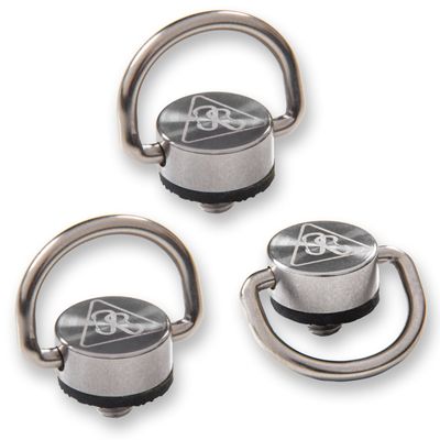 DANGER BUDDIES XL Camera Carabiner Clip D-Ring - Easily Attach a Camera Strap or Carabiner to Your Camera with This 1/4-20 Tripod Mount D-Ring Adapter Screw (3-Pack), Stainless Steel