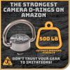 DANGER BUDDIES XL Camera Carabiner Clip D-Ring - Easily Attach a Camera Strap or Carabiner to Your Camera with This 1/4-20 Tripod Mount D-Ring Adapter Screw (3-Pack), Stainless Steel view 3