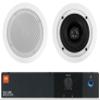 Audiosavings Bundle: (1) JBL CSA 140Z 40w Commercial 70v Amplifier Amp for Restaurant/Bar/Cafe Bundle with (2) Rockville CC525T White 5.25" Commercial 70v Ceiling Speakers for Restaurant (3 Items) view 1