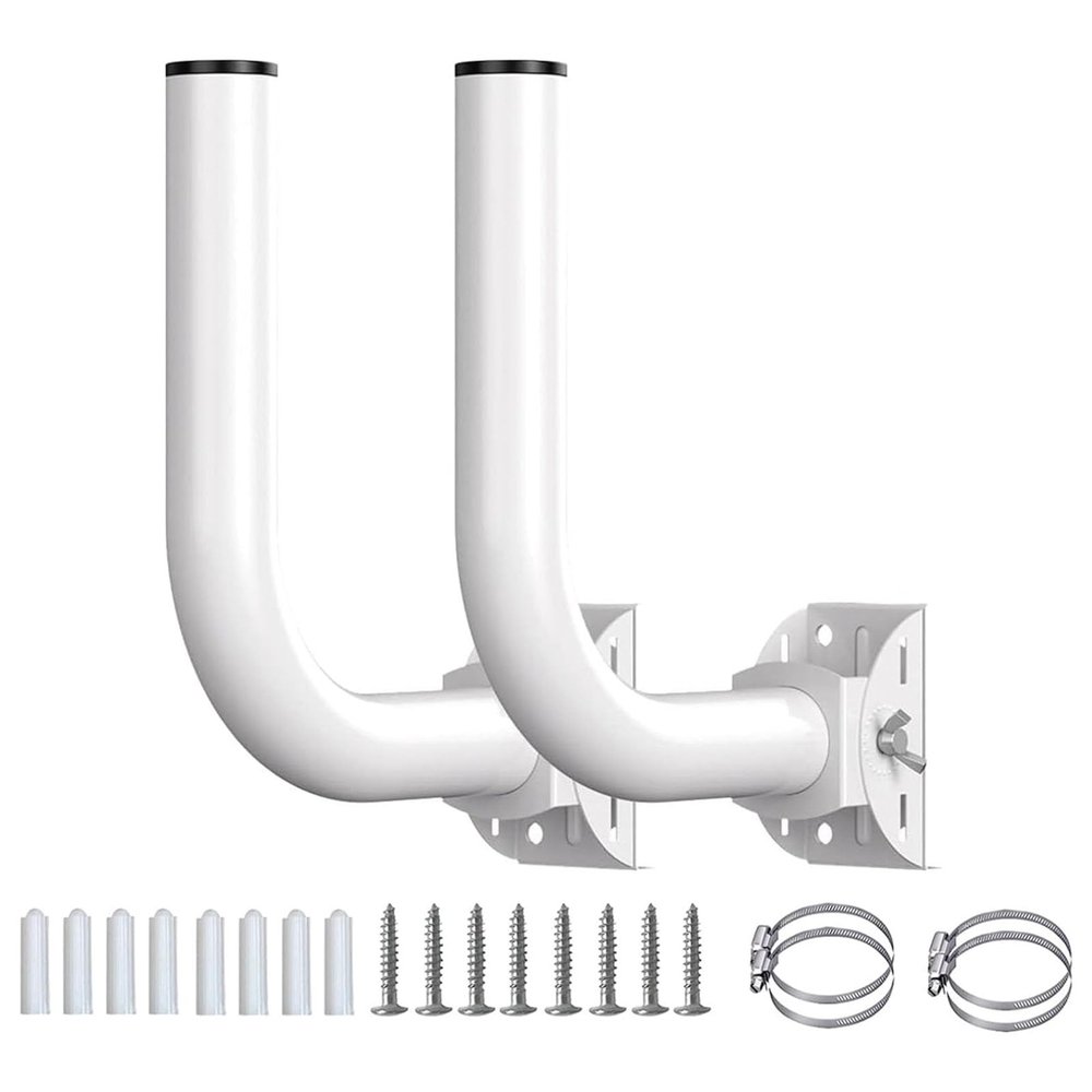 2Pcs Bridge Bracket Mount Weather Proof Universal 150 Adjustable Stainless Steel J Pole Mount Accessory