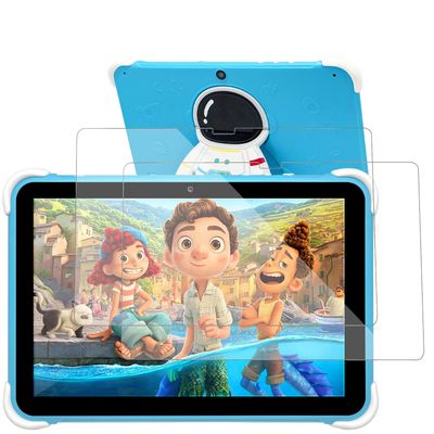 elitegadget 2 Pack Glass Screen Protector For 10.1 Inch Kids Tablet 64GB Storage WiFi Android 11, With IWAWA Application - Tempered Glass Film High Definition 9H Hardness