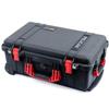 Black Pelican 1510 Carry-on Case - Comes empty with Mesh Lid Organizer Only - Red Handles & Latches. view 3
