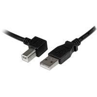 212 Main 1m USB2.0 A to Left Angle B Cable Male to Male, Black